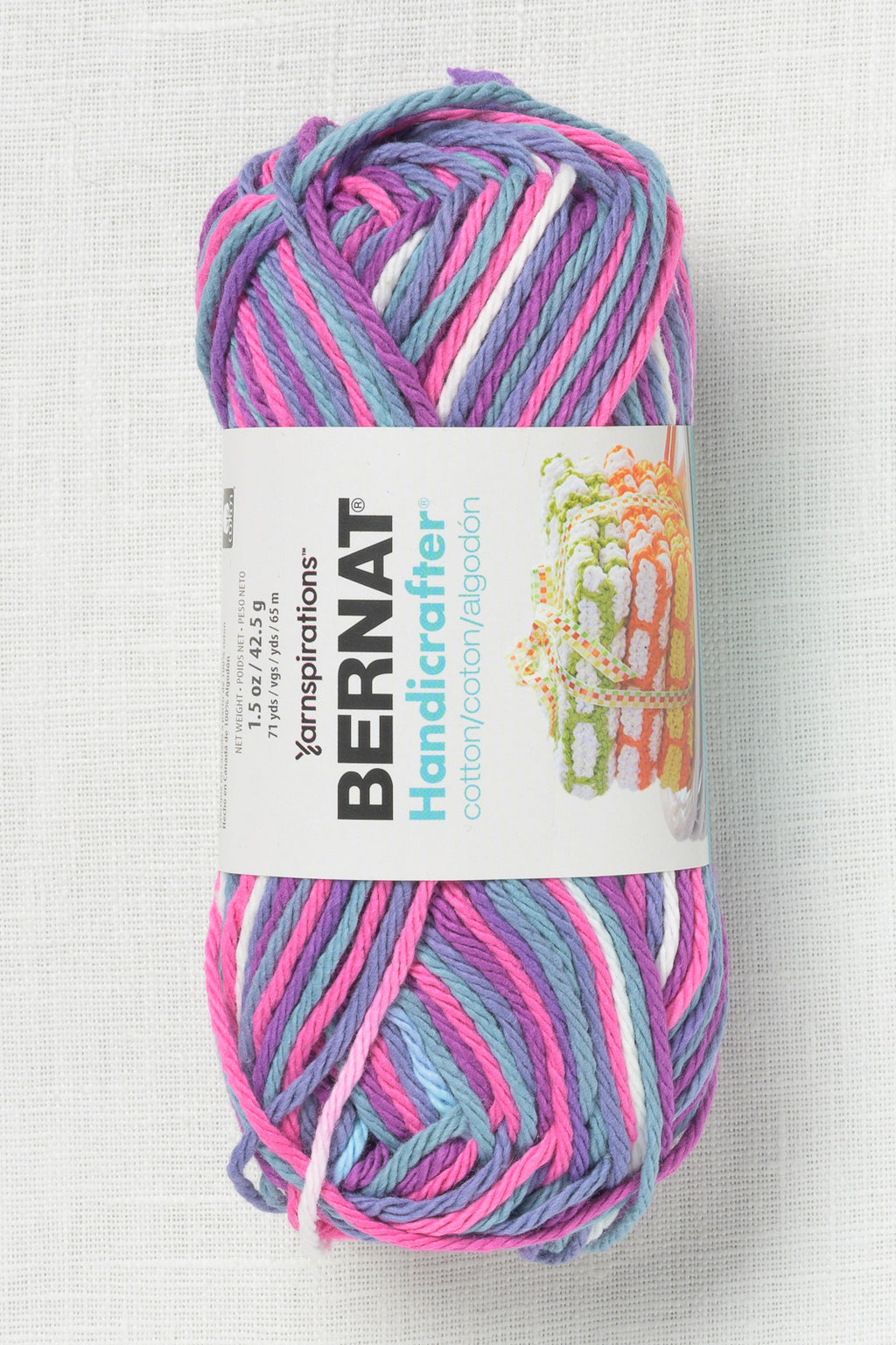 Bernat Handicrafter Cotton Prints and Ombres 42g Purple Perk