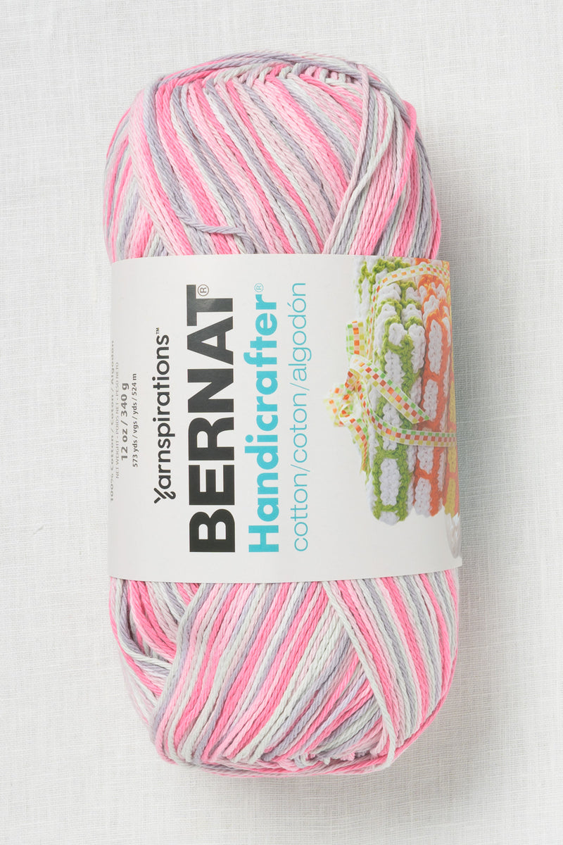 Bernat Handicrafter Cotton Prints and Ombres 340g Granite Pink